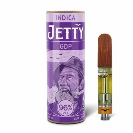 GDP (Granddaddy Purps) Indica Vape Cartridge from Jetty Extracts