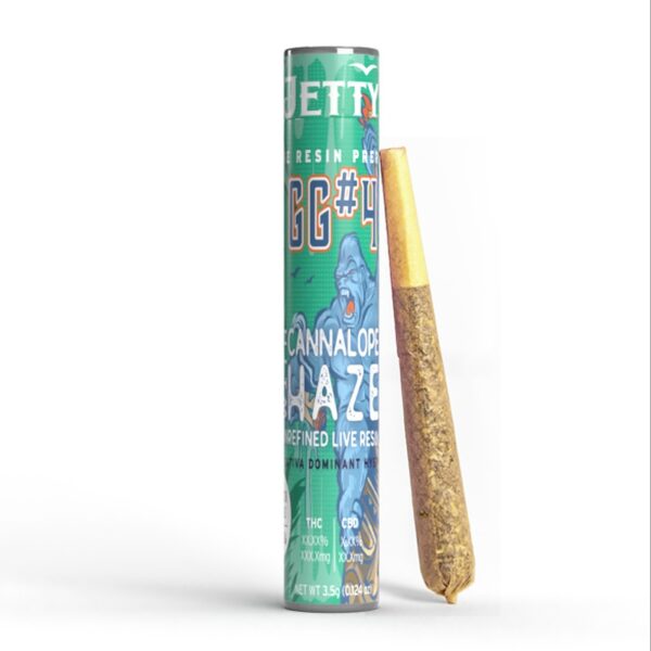 GG #4 x Cannalope Haze UNREFINED Live Resin Infused Preroll Single (1.2g) by Jetty Extracts