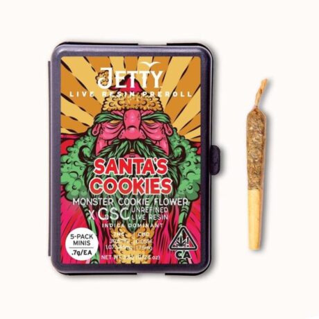 Santas Cookies UNREFINED Live Resin Infused Preroll 5 Pack (3.5g)