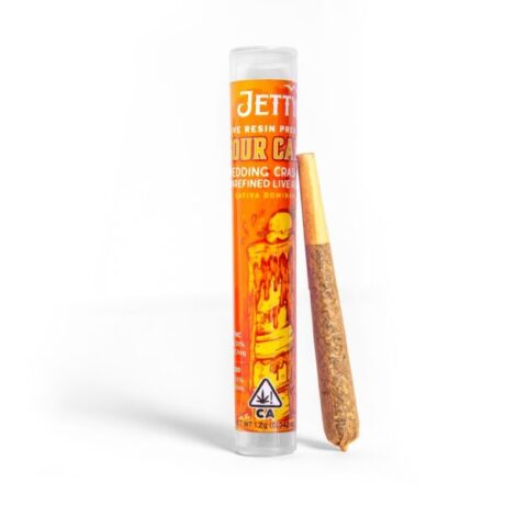 Sour Cake Flower x Wedding Crasher UNREFINED Live Resin Infused Preroll Single (1.2g) by Jetty Extracts